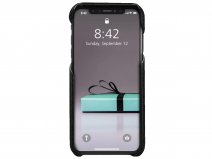 Vaja Grip Leather Case Zwart - iPhone XR Hoesje Leer