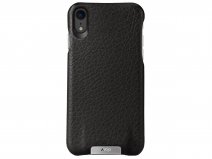 Vaja Grip Leather Case Zwart - iPhone XR Hoesje Leer