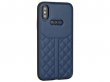 Audi Q8 Series Case Blauw Leer - iPhone X/Xs hoesje