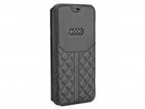 Audi Q8 Series Bookcase Zwart Leer - iPhone X/Xs hoesje