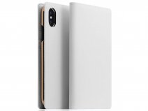 SLG Design D5 Italian Leather Folio Wit - Leren iPhone X/Xs hoesje