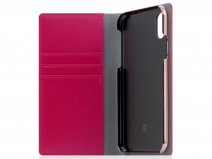 SLG Design D5 CSL Metal Pink - Leren iPhone X/Xs hoesje