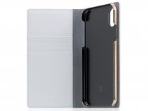 SLG Design D5 CSL Metal Wit - Leren iPhone X/Xs hoesje