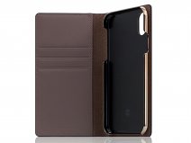 SLG Design D3 Lizard Case Bruin - Leren iPhone X/Xs hoesje