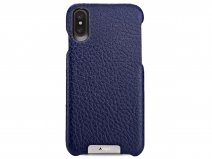 Vaja Grip Leather Case Donkerblauw - iPhone X/Xs Hoesje Leer