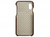 Vaja Grip Leather Case Donkerbruin - iPhone X/Xs Hoesje Leer