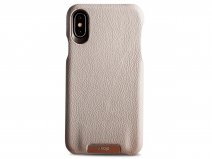 Vaja Grip Leather Case Grijs - iPhone X/Xs Hoesje Leer