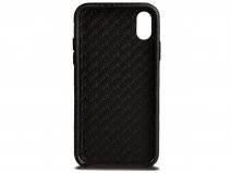 Vaja Slim Grip ID Leather Case Zwart - iPhone X/Xs Hoesje Leer