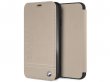 BMW Logo Leather Folio Beige Leer - iPhone Xs Max hoesje