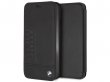 BMW Logo Leather Folio Zwart Leer - iPhone Xs Max hoesje