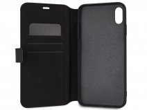BMW Hexagon Folio Zwart Leer - iPhone Xs Max hoesje
