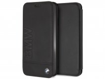 BMW Logo Leather Folio Zwart Leer - iPhone Xs Max hoesje