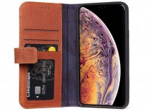 Decoded Drop Protection Wallet Bruin Leer - iPhone Xs Max Hoesje