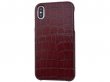 Graffi Cover Croco Bordeaux Leer - iPhone Xs Max hoesje