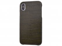 Graffi Cover Croco Groen Leer - iPhone Xs Max hoesje