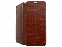 Graffi Oyster Croco Cognac Leer - iPhone Xs Max hoesje