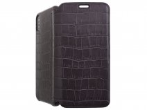 Graffi Oyster Croco Grijs Leer - iPhone Xs Max hoesje