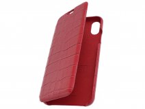 Graffi Oyster Croco Rood Leer - iPhone Xs Max hoesje