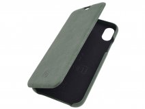 Graffi Oyster Folio Groen Leer - iPhone Xs Max hoesje
