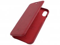 Graffi Oyster Folio Rood Leer - iPhone Xs Max hoesje