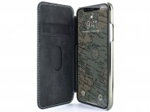 Greenwich Blake Folio Beach House/Gunmetal - iPhone Xs Max Hoesje Leer