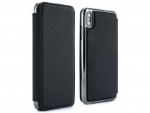 Greenwich Blake Folio Beluga/Gunmetal - Leren iPhone Xs Max hoesje