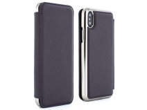 Greenwich Blake Folio Damson/Gunmetal - iPhone Xs Max Hoesje Leer