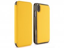 Greenwich Blake Folio Canary/Gunmetal - iPhone Xs Max Hoesje Leer