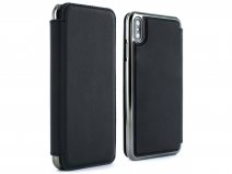 Greenwich Horo Folio Beluga/Gunmetal - Leren iPhone Xs Max hoesje