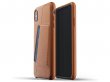 Mujjo Full Leather Wallet Tan - iPhone Xs Max hoesje