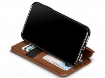 Sena Deen Wallet Book Bruin - iPhone Xs Max Hoesje Leer