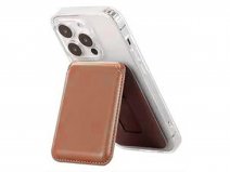 CaseMania PU Leather MagSafe Wallet Pashouder met Stand - Cognac