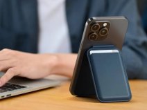 CaseMania PU Leather MagSafe Wallet Pashouder met Stand - Donkerblauw