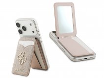 Guess Mirror MagSafe Wallet Stand Roze - Pashouder met Spiegel en Standfunctie