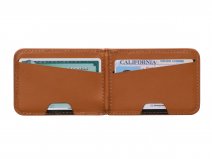 Sena Leather MagSafe Wallet Stand - Cognac