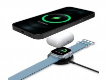 Mobilize 3in1 Magnetic Wireless Charger Zwart - MagSafe compatible Oplader