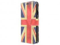 Vintage GB Flag Book Case Hoesje voor HTC Desire 516