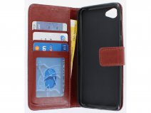 Bookcase Wallet Bruin - HTC Desire 12 hoesje