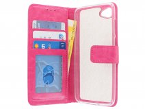 Bookcase Wallet Roze - HTC Desire 12 hoesje