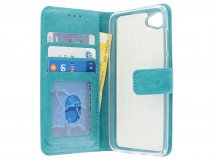 Bookcase Wallet Turquoise - HTC Desire 12 hoesje