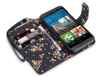 CaseBoutique Flower Wallet Case - Hoesje voor HTC One M9