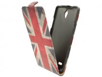Great Brittain Vintage Flip Case voor Huawei Ascend G700