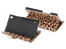 Leopard Book Case - Hoesje voor Huawei Ascend P7
