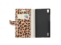 Leopard Book Case - Hoesje voor Huawei Ascend P7