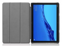 Smart Tri-Fold Bookcase Blauw - Huawei Mediapad M5 Lite Hoesje
