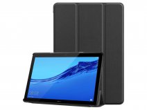 Smart Tri-Fold Bookcase Zwart - Huawei Mediapad T5 10.1 Hoesje