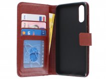 Bookcase Wallet Bruin - Huawei P20 hoesje