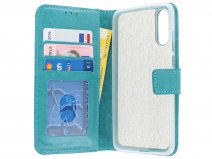 Bookcase Wallet Turquoise - Huawei P20 hoesje