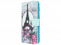 Retro Paris Bookcase Wallet - Huawei P20 hoesje