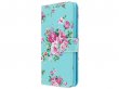 Bookcase Mapje Bloemenprint Blauw - Huawei P30 hoesje